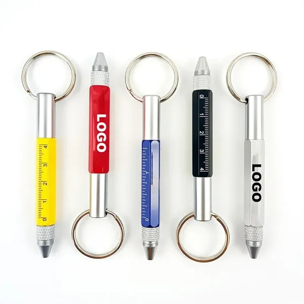Multitool Screwdriver Pen with Ruler & Key Ring