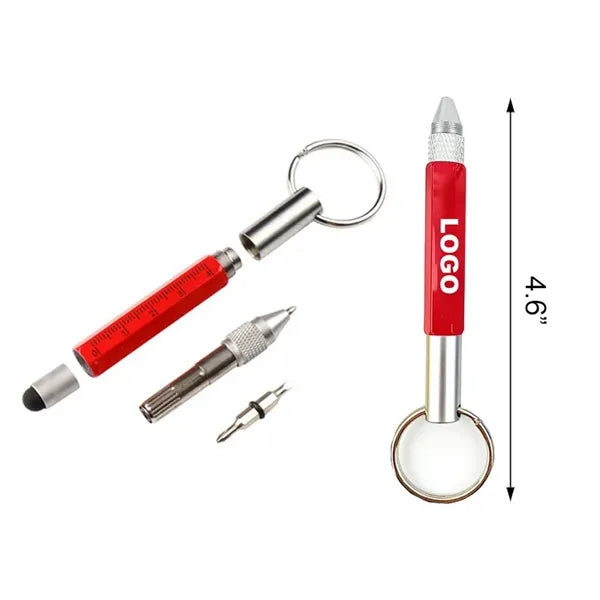 Multitool Screwdriver Pen with Ruler & Key Ring