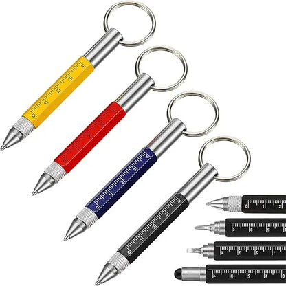 Multitool Screwdriver Pen with Ruler & Key Ring