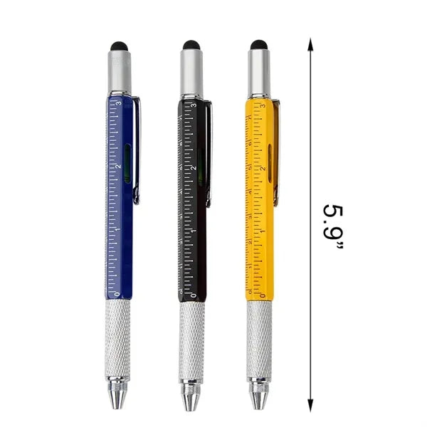 6 In 1 Multitool Tool Screwdriver Pen with Ruler Ballpoint