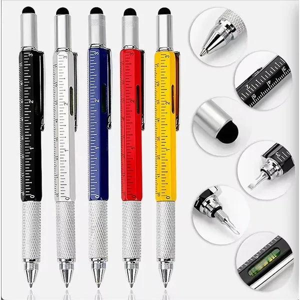 6 In 1 Multitool Tool Screwdriver Pen with Ruler Ballpoint