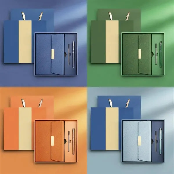 Thick Classic Premium Paper Hardcover Notebook Set With Pen