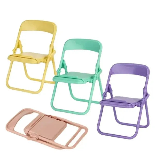 Mini Folding Chair Cell Phone Stand Holder