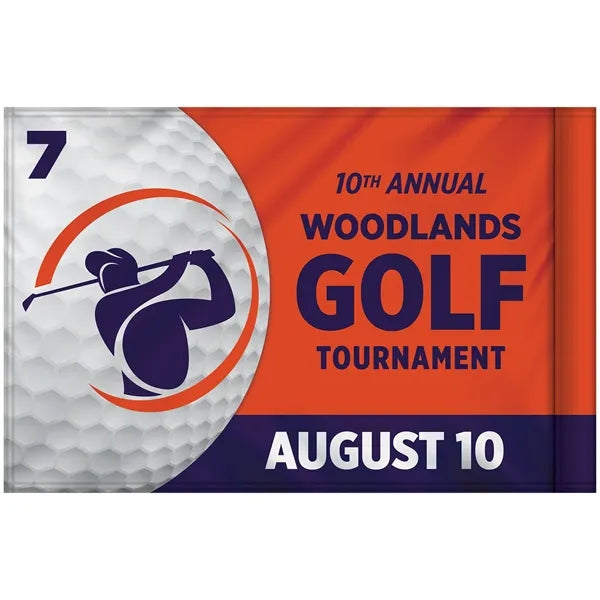14" x 20" Custom Double Sided Golf Flag with Tube