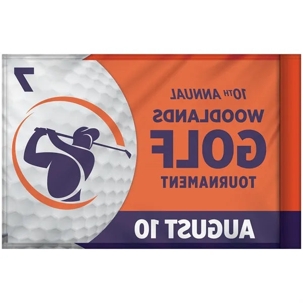 14" x 20" Custom Single Reverse Golf Flag with Tube