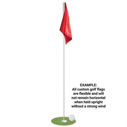14" x 20" Single Reverse Golf Flag with Heading & Grommets