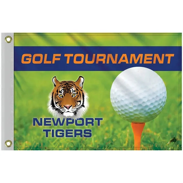 14" x 20" Double Sided Golf Flag with Heading and Grommets