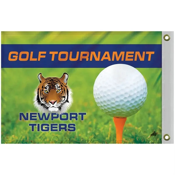 14" x 20" Double Sided Golf Flag with Heading and Grommets