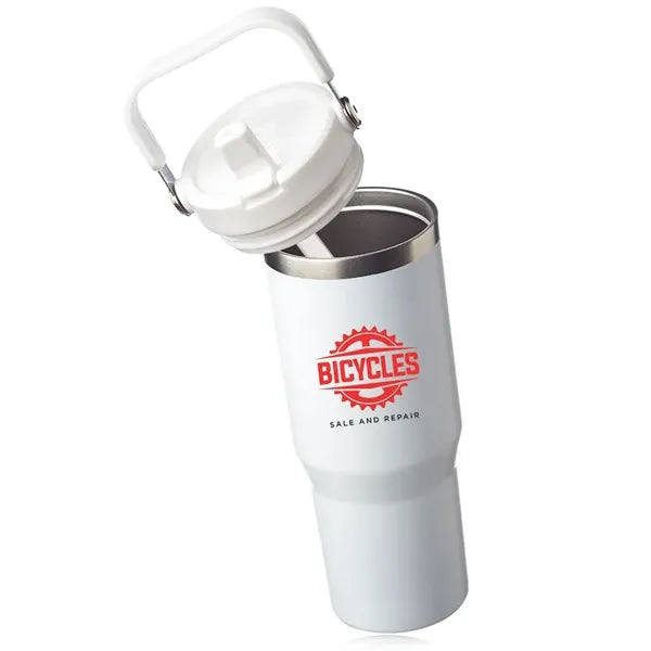 30 oz. Bronx Stainless Travel Mug with Carrying Handle