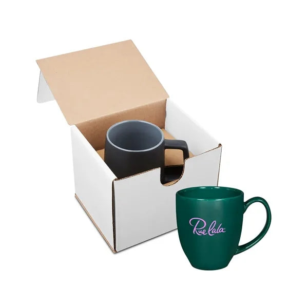 15oz Bistro Style Ceramic Mug Gift Set