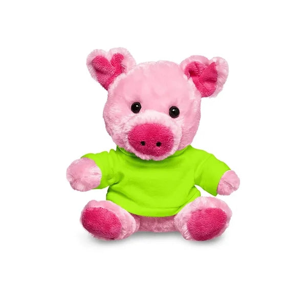 7" Plush Pig With T-Shirt