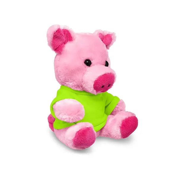 7" Plush Pig With T-Shirt