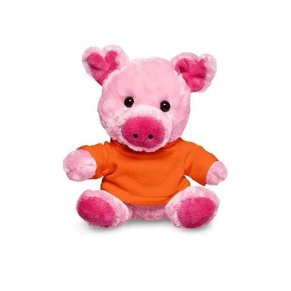 7" Plush Pig With T-Shirt