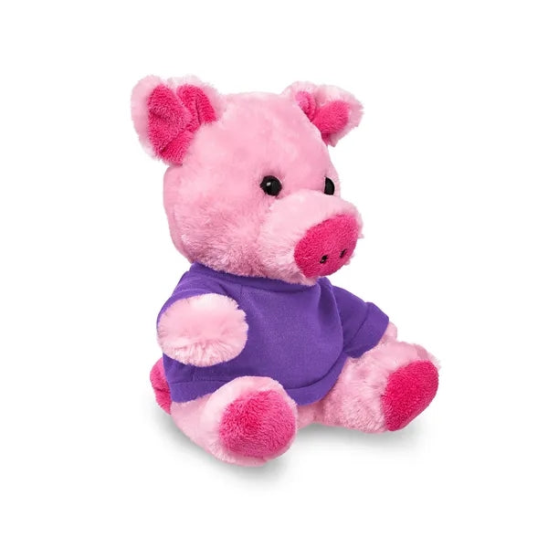 7" Plush Pig With T-Shirt