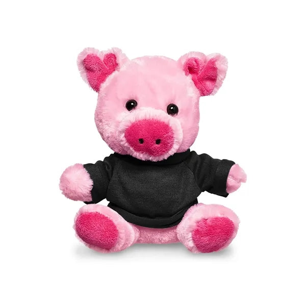 7" Plush Pig With T-Shirt
