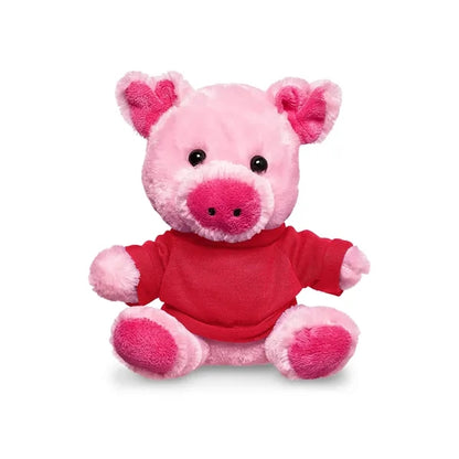 7" Plush Pig With T-Shirt