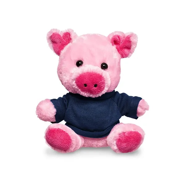 7" Plush Pig With T-Shirt