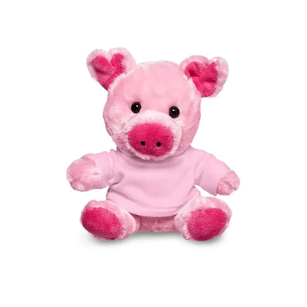 7" Plush Pig With T-Shirt