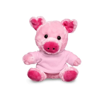 7" Plush Pig With T-Shirt