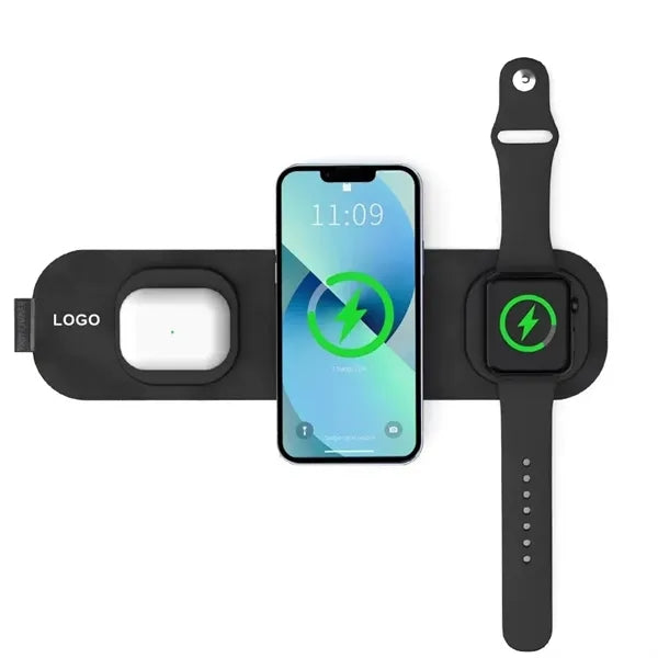 Portable Folding 15W Fast Charging 3 in 1 Wireless Charger
