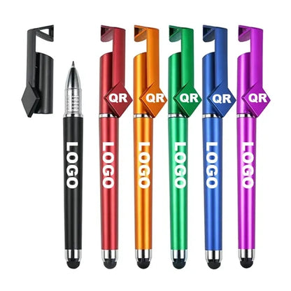 Plastic Ballpoint Pen With Paper Banner & Stylus