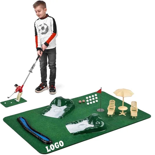 MOQ5 Mini Golfing Man Indoor Golf Kit For Children