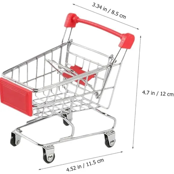 Miniature Trolley Shopping Cart Supermarket Handcart Props