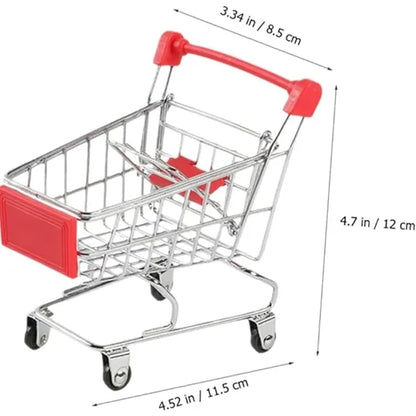 Miniature Trolley Shopping Cart Supermarket Handcart Props