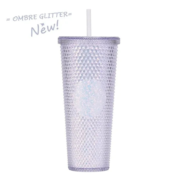 Double Walled Cups  Fully Studded Tumbler With Lid