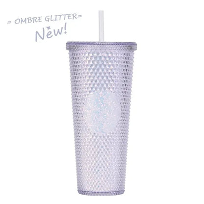 Double Walled Cups  Fully Studded Tumbler With Lid