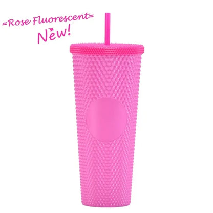 Double Walled Cups  Fully Studded Tumbler With Lid
