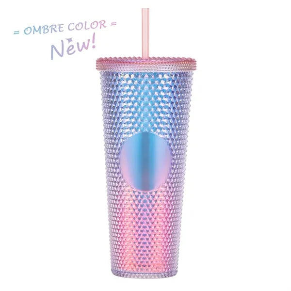Double Walled Cups  Fully Studded Tumbler With Lid