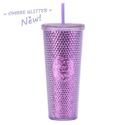 Double Walled Cups  Fully Studded Tumbler With Lid