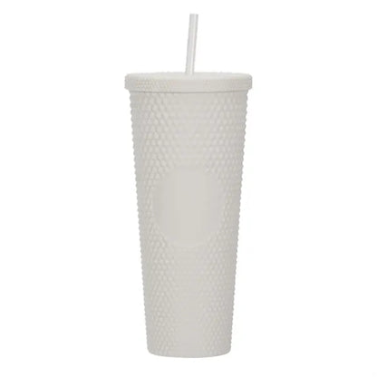 Double Walled Cups  Fully Studded Tumbler With Lid