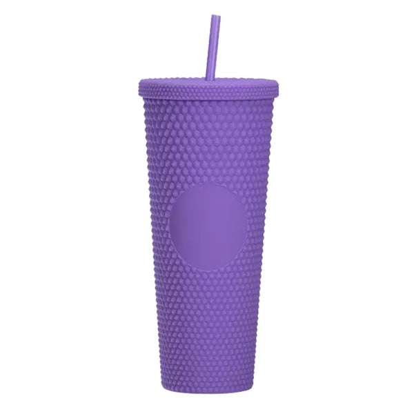 Double Walled Cups  Fully Studded Tumbler With Lid