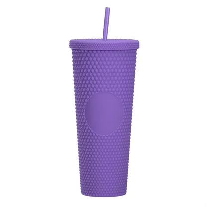Double Walled Cups  Fully Studded Tumbler With Lid