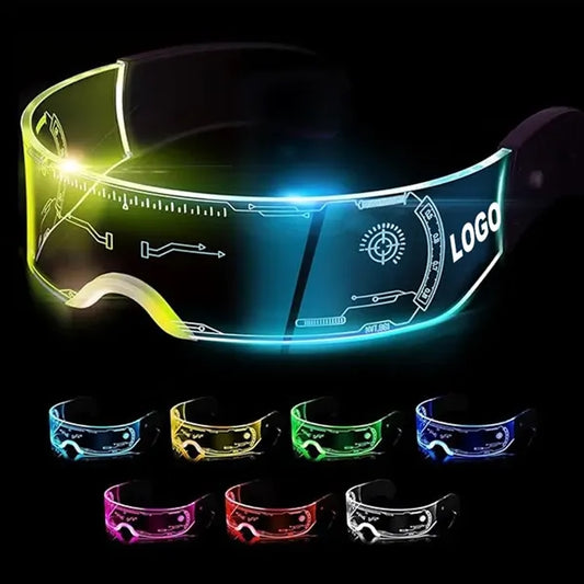 LED Visor Light Up Cyberpunk Luminous Glasses