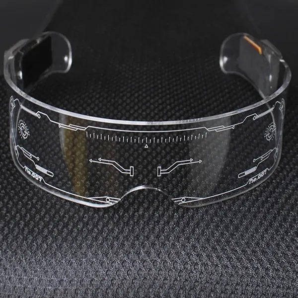 LED Visor Light Up Cyberpunk Luminous Glasses