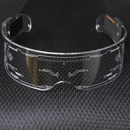 LED Visor Light Up Cyberpunk Luminous Glasses