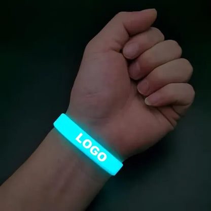 Light Up Luminous Silicone Wristbands Glow Rubber Bracelet