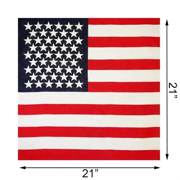 21" x21" Custom Bandana Stripe Square Scarf
