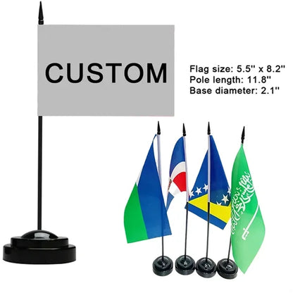 8 3/16" L x 5 1/2" W Stick Flag With Base Set