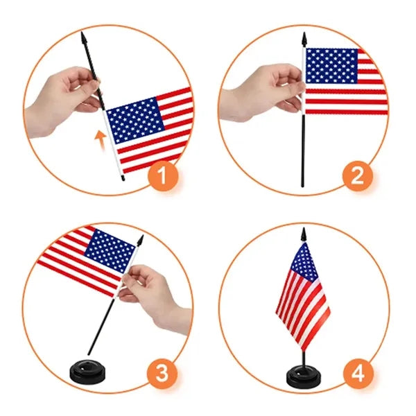 8 3/16" L x 5 1/2" W Stick Flag With Base Set