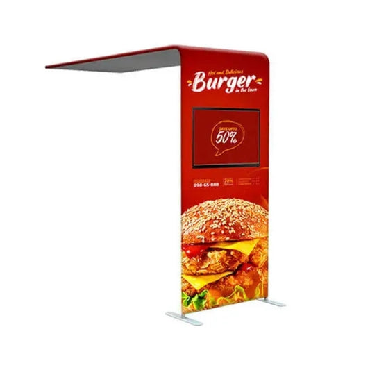 L shaped Tube Arch Fabric Display (8.5Ft x 7.5Ft)