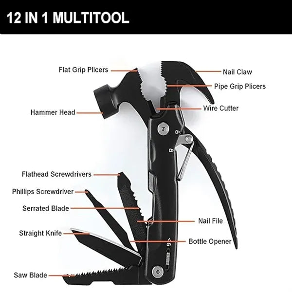 Multi Tool Claw Hammer with Nylon Case
