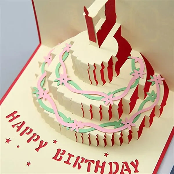 3D Pop Up Cake Music Birthday Card