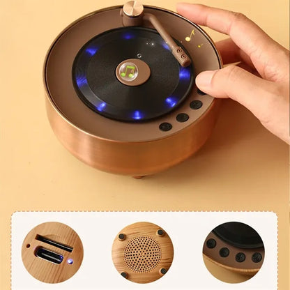 Retro Bluetooth Speaker With LED Colorful Light