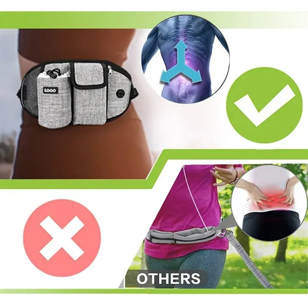 Sports Fanny Pack With Dog Leash Customed