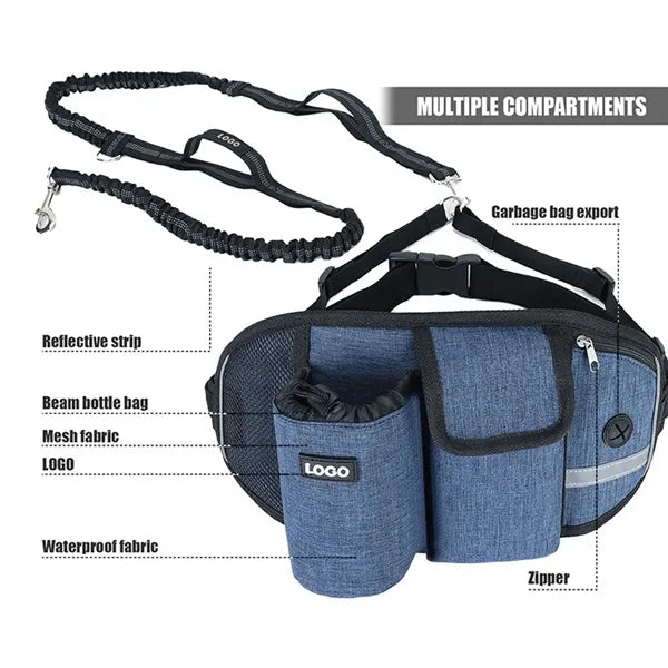 Sports Fanny Pack With Dog Leash Customed