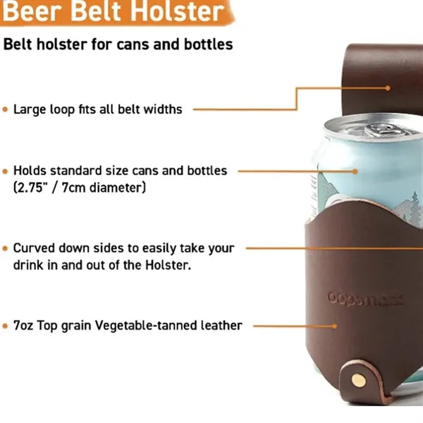 Leather Beer Holster Bottle Holders